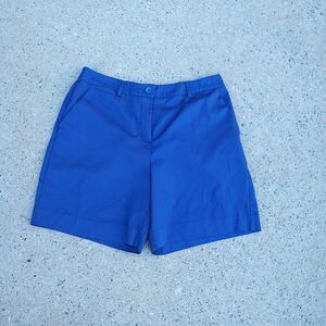 Talbots Petites Royal Blue Stretch Shorts Size 14P Coastal Grandma Preppy Resort